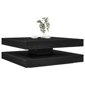 Mesa de centro giratoria 360 grados roble negro 90x90x34,5 cm von , Couchtisch - Ref: Foro24-3321352, Preis: 168,30 €, Rabatt: %