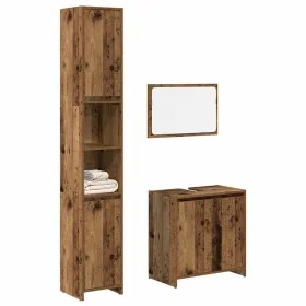 Juego de muebles de baño 3 piezas madera ingeniería envejecida von , Badezimmermöbel - Ref: Foro24-3328565, Preis: 160,52 €, ...
