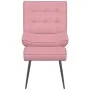 Sillón de relax con reposapiés terciopelo rosa by , Chairs - Ref: Foro24-4012330, Price: 113,56 €, Discount: %
