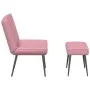 Sillón de relax con reposapiés terciopelo rosa by , Chairs - Ref: Foro24-4012330, Price: 113,56 €, Discount: %