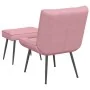 Sillón de relax con reposapiés terciopelo rosa by , Chairs - Ref: Foro24-4012330, Price: 113,56 €, Discount: %