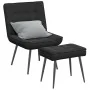 Sillón de relax con reposapiés terciopelo negro by , Chairs - Ref: Foro24-4012332, Price: 132,75 €, Discount: %