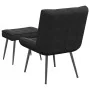 Sillón de relax con reposapiés terciopelo negro by , Chairs - Ref: Foro24-4012332, Price: 132,75 €, Discount: %