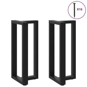 Patas de mesa de bar forma T 2 uds acero negro 40x35x(90-91) cm by , Table legs - Ref: Foro24-4013072, Price: 144,41 €, Disco...