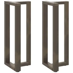 Patas mesa bar forma T 2 uds acero natural 50x35x(100-101) cm by , Table legs - Ref: Foro24-4013091, Price: 142,51 €, Discoun...