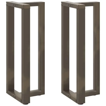 Patas mesa bar forma T 2 uds acero natural 50x35x(100-101) cm by , Table legs - Ref: Foro24-4013091, Price: 142,51 €, Discoun...