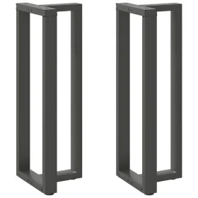 Patas mesa bar forma T 2 uds acero antracita 40x35x(110-111)cm by , Table legs - Ref: Foro24-4013098, Price: 138,27 €, Discou...