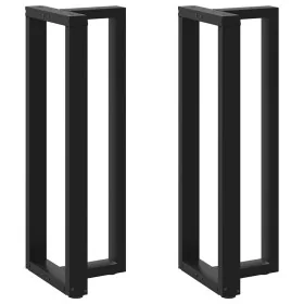 Patas de mesa bar forma T 2 uds acero negro 50x35x(110-111) cm by , Table legs - Ref: Foro24-4013100, Price: 150,95 €, Discou...