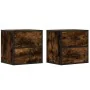 Mesitas de noche pared 2 uds color roble ahumado 40x31x39,5 cm von , Nachttische - Ref: Foro24-848729, Preis: 77,95 €, Rabatt: %