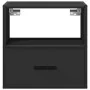 Mesita de noche de pared negra 40x31x39,5 cm de , Mesitas de noche - Ref: Foro24-848734, Precio: 42,01 €, Descuento: %