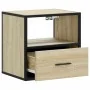 Mesita de noche de pared color roble ahumado 40x31x39,5 cm von , Nachttische - Ref: Foro24-848736, Preis: 40,87 €, Rabatt: %