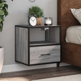 Mesitas de noche de pared 2 unidades gris sonoma 40x31x39,5 cm by , Nightstands - Ref: Foro24-848741, Price: 69,55 €, Discoun...