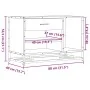 Banco zapatero madera de ingeniería marrón roble 80x40x53,5 cm by , Benches for halls and storage - Ref: Foro24-849228, Price...
