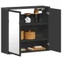 Armario de baño con espejo madera ingeniería negro 65x20x60 cm by , bathroom vanities - Ref: Foro24-849254, Price: 84,23 €, D...