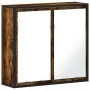 Armario con espejo baño madera roble ahumado 65x20x60 cm de , Tocadores de baño - Ref: Foro24-849256, Precio: 81,86 €, Descue...
