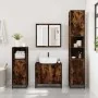 Armario con espejo baño madera roble ahumado 65x20x60 cm de , Tocadores de baño - Ref: Foro24-849256, Precio: 81,86 €, Descue...