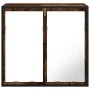 Armario con espejo baño madera roble ahumado 65x20x60 cm de , Tocadores de baño - Ref: Foro24-849256, Precio: 81,86 €, Descue...