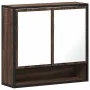 Armario con espejo baño madera marrón roble 65x20x60 cm de , Tocadores de baño - Ref: Foro24-849263, Precio: 79,52 €, Descuen...