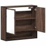 Armario con espejo baño madera marrón roble 65x20x60 cm de , Tocadores de baño - Ref: Foro24-849263, Precio: 79,52 €, Descuen...