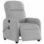 Sillón reclinable de masaje eléctrico tela gris nube by , Armchairs - Ref: Foro24-3302971, Price: 254,00 €, Discount: %