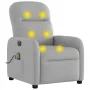 Sillón reclinable de masaje eléctrico tela gris nube by , Armchairs - Ref: Foro24-3302971, Price: 254,00 €, Discount: %