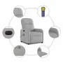 Sillón reclinable de masaje eléctrico tela gris nube by , Armchairs - Ref: Foro24-3302971, Price: 254,00 €, Discount: %