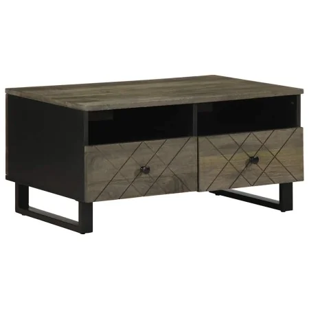 Mesa de centro madera maciza de mango negra 80x54x40 cm by , Coffee table - Ref: Foro24-4017697, Price: 135,60 €, Discount: %
