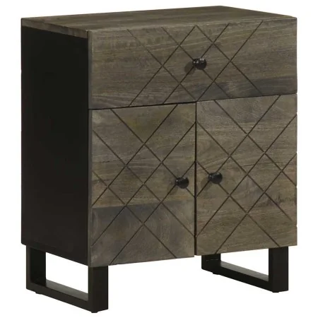 Mesita de noche madera maciza de mango negra 50x33x60 cm de , Mesitas de noche - Ref: Foro24-4017695, Precio: 81,86 €, Descue...