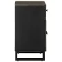 Mesita de noche madera maciza de mango negra 50x33x60 cm de , Mesitas de noche - Ref: Foro24-4017695, Precio: 81,86 €, Descue...