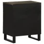 Mesita de noche madera maciza de mango negra 50x33x60 cm de , Mesitas de noche - Ref: Foro24-4017695, Precio: 81,86 €, Descue...