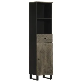 Mueble de baño de madera maciza de mango negro 38x33x160 cm by , Bathroom furniture - Ref: Foro24-4017706, Price: 120,13 €, D...