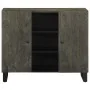 Aparador negro 90x33x75 cm madera maciza mango by , CD and DVD storage - Ref: Foro24-4017712, Price: 155,68 €, Discount: %