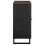 Aparador negro 90x33x75 cm madera maciza mango by , CD and DVD storage - Ref: Foro24-4017712, Price: 155,68 €, Discount: %