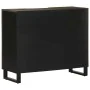 Aparador negro 90x33x75 cm madera maciza mango by , CD and DVD storage - Ref: Foro24-4017712, Price: 155,68 €, Discount: %