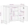 Aparador negro 90x33x75 cm madera maciza mango by , CD and DVD storage - Ref: Foro24-4017712, Price: 155,68 €, Discount: %