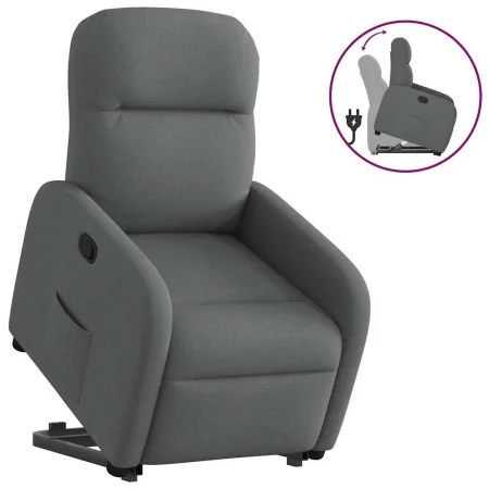 Sillón reclinable elevable de tela gris oscuro by , Armchairs - Ref: Foro24-3302973, Price: 267,35 €, Discount: %