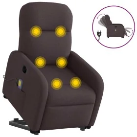 Sillón masaje eléctrico reclinable elevable tela marrón oscuro von , Sessel - Ref: Foro24-3303007, Preis: 331,81 €, Rabatt: %