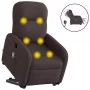 Sillón masaje eléctrico reclinable elevable tela marrón oscuro by , Armchairs - Ref: Foro24-3303007, Price: 331,81 €, Discoun...