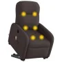 Sillón masaje eléctrico reclinable elevable tela marrón oscuro by , Armchairs - Ref: Foro24-3303007, Price: 331,81 €, Discoun...