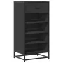 Mueble zapatero de madera de ingeniería negro 48x38x97,5 cm de , Zapateros y organizadores de calzado - Ref: Foro24-849209, P...