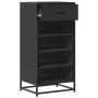 Mueble zapatero de madera de ingeniería negro 48x38x97,5 cm de , Zapateros y organizadores de calzado - Ref: Foro24-849209, P...