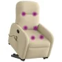 Silla de masaje reclinable de pie de tela color crema by , Armchairs - Ref: Foro24-3302990, Price: 295,51 €, Discount: %