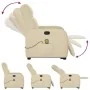 Silla de masaje reclinable de pie de tela color crema by , Armchairs - Ref: Foro24-3302990, Price: 295,51 €, Discount: %