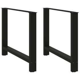 Patas de mesa de centro acero negro 2 uds 100x(72-73) cm by , Table legs - Ref: Foro24-4013320, Price: 106,36 €, Discount: %