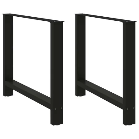 Patas de mesa de centro acero negro 2 uds 100x(72-73) cm de , Patas para mesas - Ref: Foro24-4013320, Precio: 106,36 €, Descu...