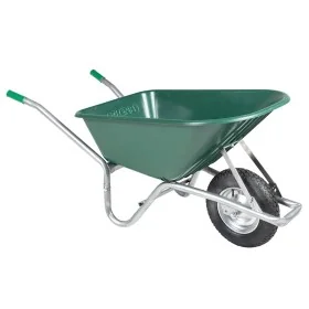Carretilla verde 90 L 150 kg acero galvanizado y plástico by , Wheelbarrows - Ref: Foro24-4013466, Price: 154,32 €, Discount: %