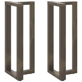 Patas mesa bar forma T 2 uds acero natural 40x35x(100-101) cm by , Table legs - Ref: Foro24-4013087, Price: 145,87 €, Discoun...