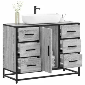 Armario lavabo baño madera ingeniería gris Sonoma 80x33x60 cm von , Badezimmermöbel - Ref: Foro24-849282, Preis: 124,35 €, Ra...