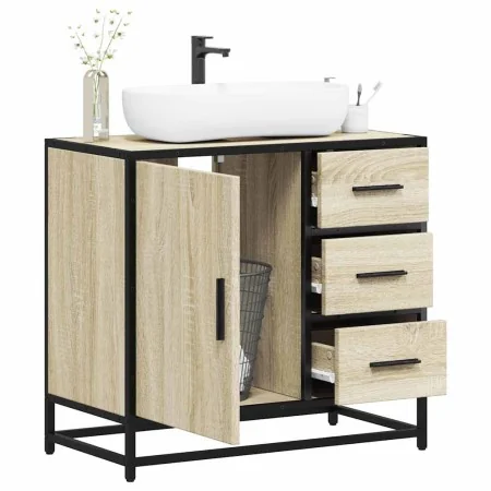 Armario de lavabo de baño madera roble Sonoma 65x33x60 cm de , Muebles de baño - Ref: Foro24-849275, Precio: 92,23 €, Descuen...