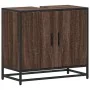 Mueble de lavabo madera de ingeniería roble marrón 65x33x60 cm by , Bathroom furniture - Ref: Foro24-849268, Price: 60,34 €, ...